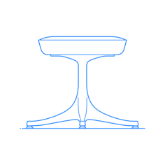 Furniture Stools Nelson Pedestal Stool Stencil Svg Vector, Free Vectors File